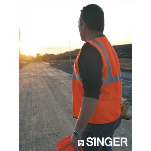 Gilet Signalisation Haute visibilité orange - Singer